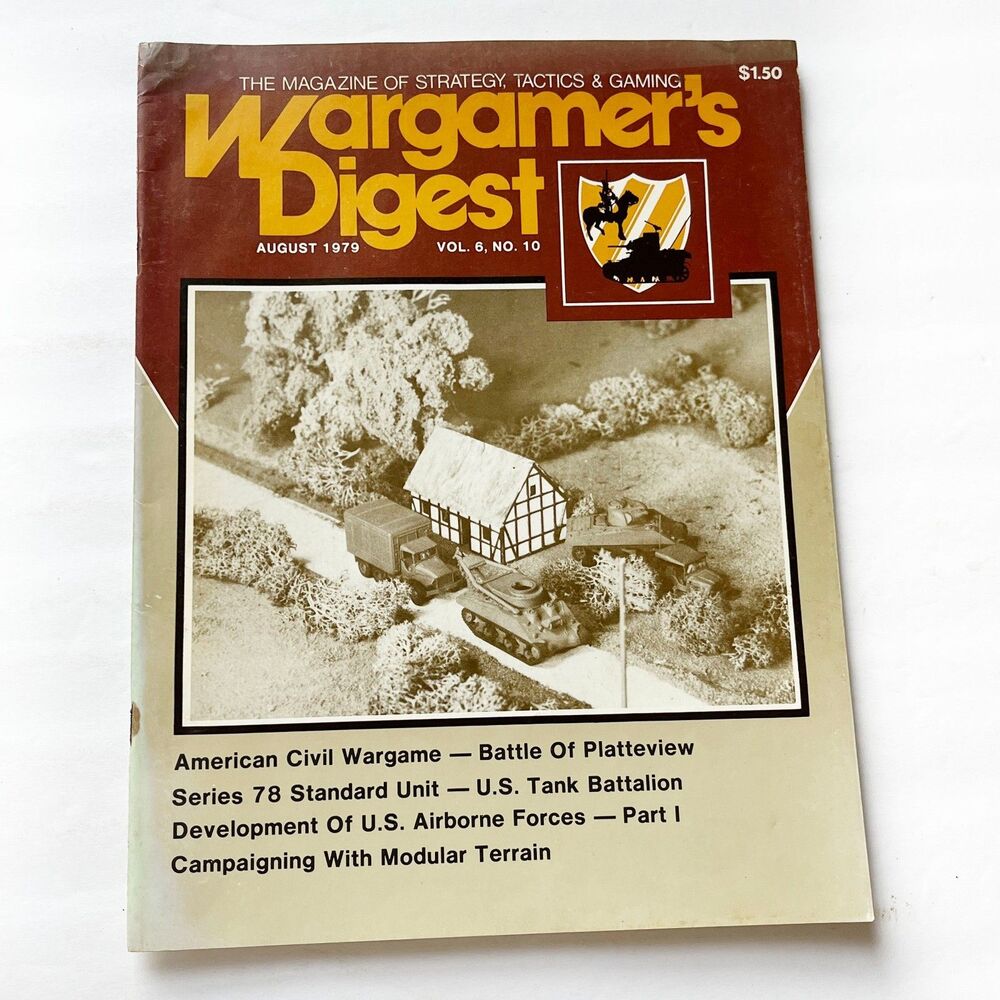 Wargamer's Digest Strategy Tactics & Gaming Vintage August 1979 VOL. 6, NO. 10